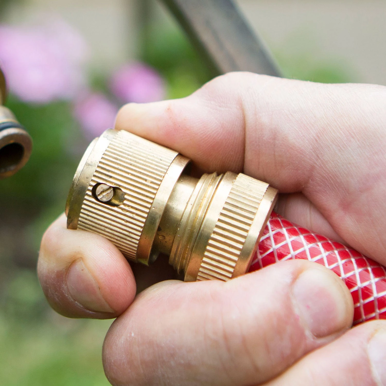 Brass Water Stop Hose Connector - Image 2