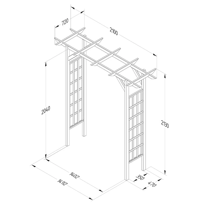 Forest Garden Classic Flat Top Arch - Image 6