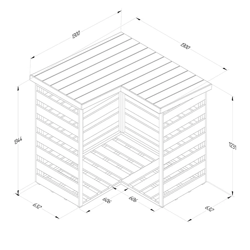 Forest Garden Corner Log Store - Image 6