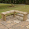 Forest Garden Double Corner Sleeper Bench 1.2m