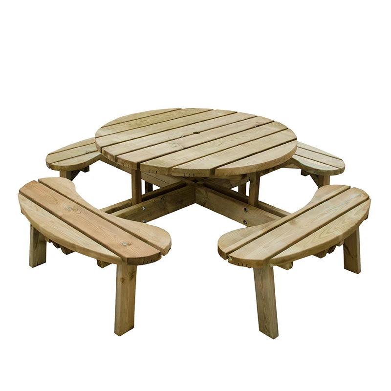 Forest Garden Circular Picnic Table - Image 10